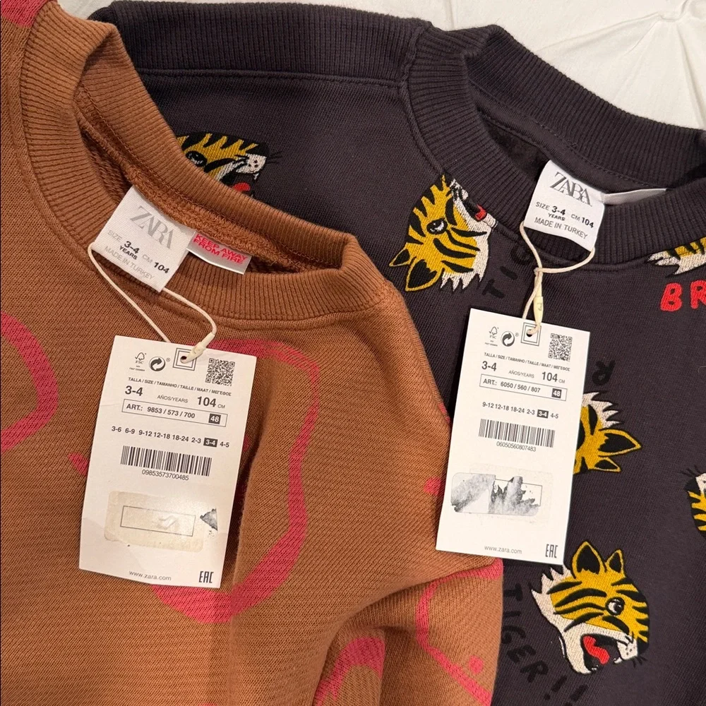 New Zara 2 Sweaters Size 3-4 Years